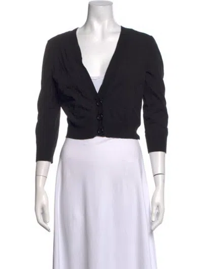 Pre-owned Nine West V-neck Sweater In Black