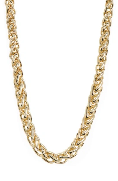 Nine West Wheat Chain Collar Necklace In Gold