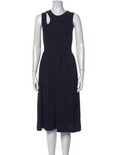 Pre-owned Ninety Percent Asymmetrical Midi Length Dress In Blue