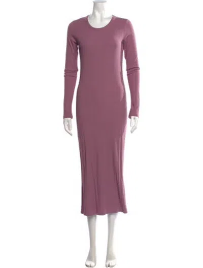 Pre-owned Ninety Percent Crew Neck Long Dress In Purple