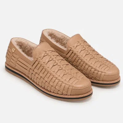Nisolo Women's Huarache Cozy Slip On Almond In Animal Print