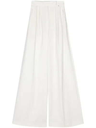 Nissa High-waist Palazzo Trousers In White