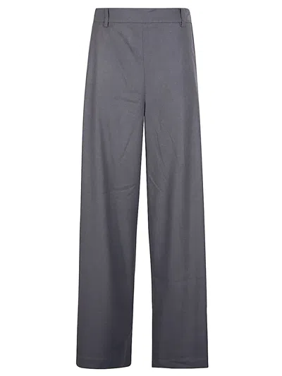 Niū Niu Cotton Blend Wide Leg Pants In Gray