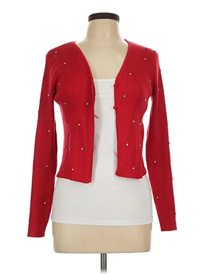 Pre-owned No Boundaries Cardigan Sweater In Red