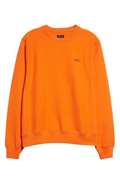 Noah Classic Cotton French Terry Crewneck Sweatshirt In Flame