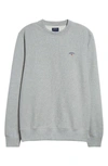 Noah Classic Cotton French Terry Crewneck Sweatshirt In Heather Grey