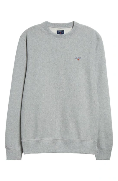 Noah Classic Cotton French Terry Crewneck Sweatshirt In Heather Grey