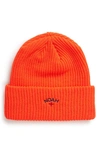 Noah Core Logo Beanie In Flame Orange