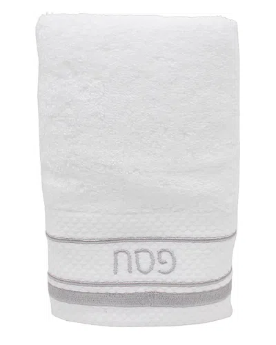 Noble Gift Luxury Hand Towel With Silver Passover Embroidery