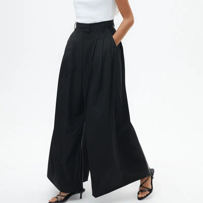 Nocturne Pleated Wide Leg Pants In Black