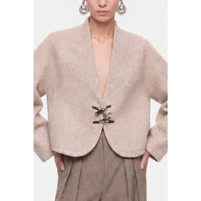 Nocturne Wool Blend Jacket In Brown