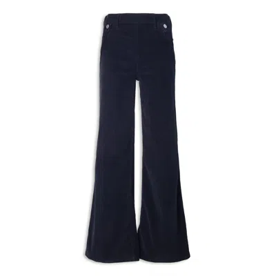 Noend Denim Women's Dina High Waisted Wide Corduroy In Black In Blue