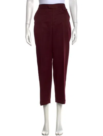 Pre-owned Nomia Straight Leg Pants In Burgundy