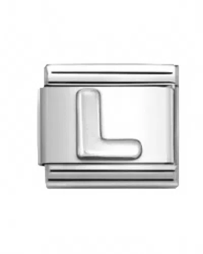 Nomination Composable Classic Letter Links In L Silver