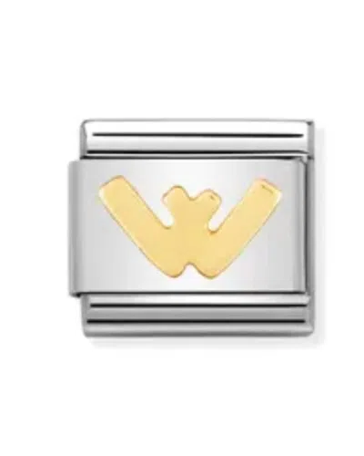 Nomination Composable Classic Letter Links In W Gold