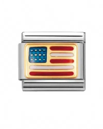 Nomination Holiday Composable Classic Links In American Flag In Multi