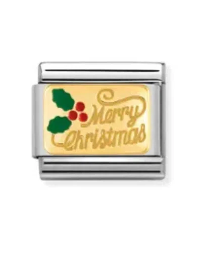 Nomination Holiday Composable Classic Links In Merry Christmas In Gold