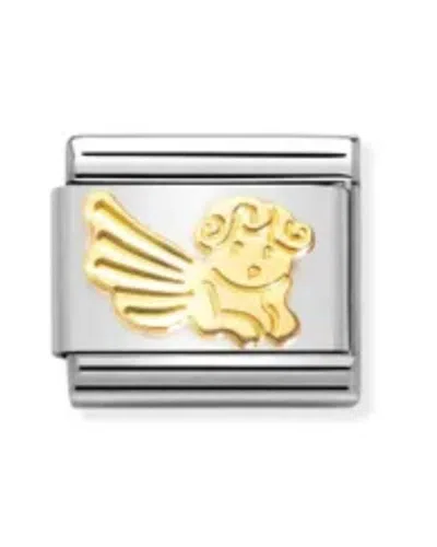 Nomination Religious Composable Classic Links In Angel With Wings In Gold