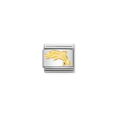 Nomination Unisex Animals Links Bracelet In Dolphin In Gold