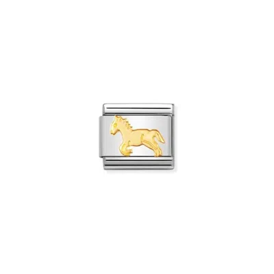 Nomination Unisex Animals Links Bracelet In Horse In Gold