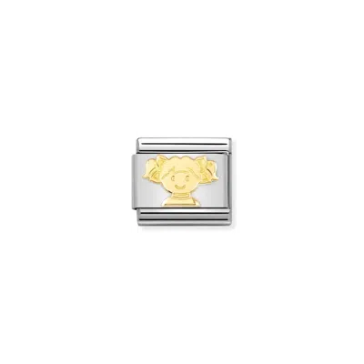 Nomination Unisex Baby Links Bracelet In Girl In Gold