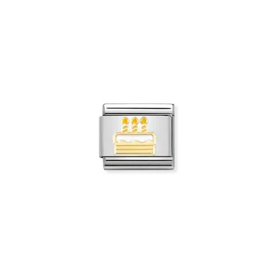 Nomination Unisex Celebrate Links Bracelet In Birthday Cake In Gold