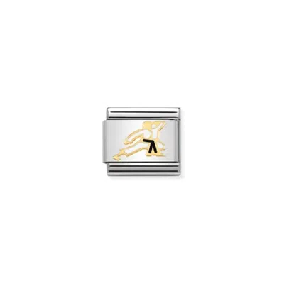Nomination Unisex Composable Classic Karate Links In Black/gold/silver