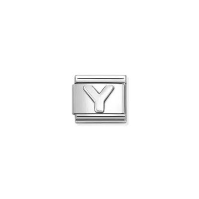 Nomination Unisex Composable Classic Letter Links In Y Silver