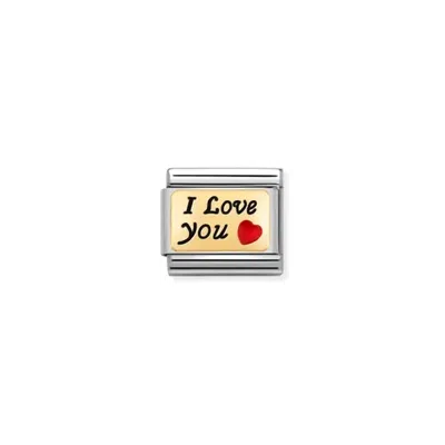 Nomination Unisex Composable Classic Links In I Love You In Gold