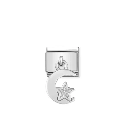 Nomination Unisex Composable Classic Links In Silver Moon And Star