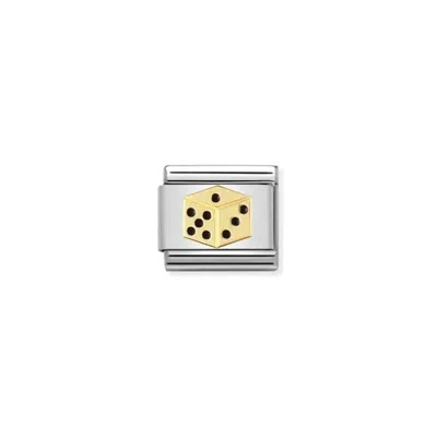 Nomination Unisex Composable Classic Travel Links In Dice/ Gold