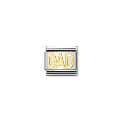 Nomination Unisex Family Links Bracelet In Dad In Gold