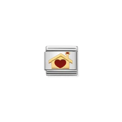 Nomination Unisex Love Composable Classic Links In Home With Heart In Orange