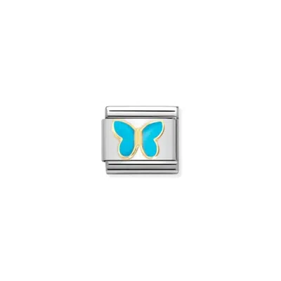 Nomination Women's Animals Links Bracelet In Blue Butterfly