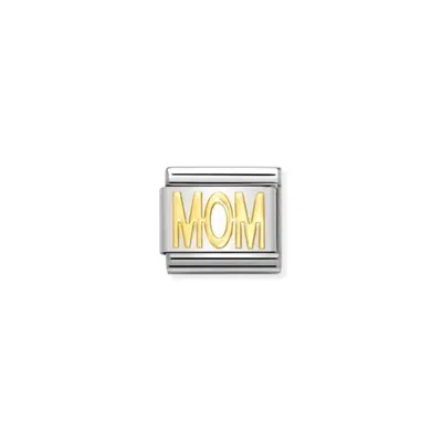Nomination Women's Family Links Bracelet In Mom In Gold