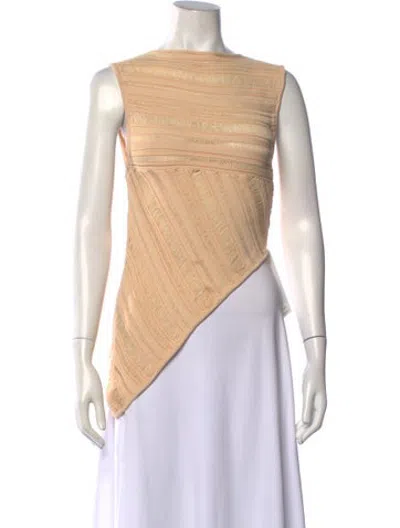 Pre-owned Nonchalant Crew Neck Sleeveless Top In Neutrals