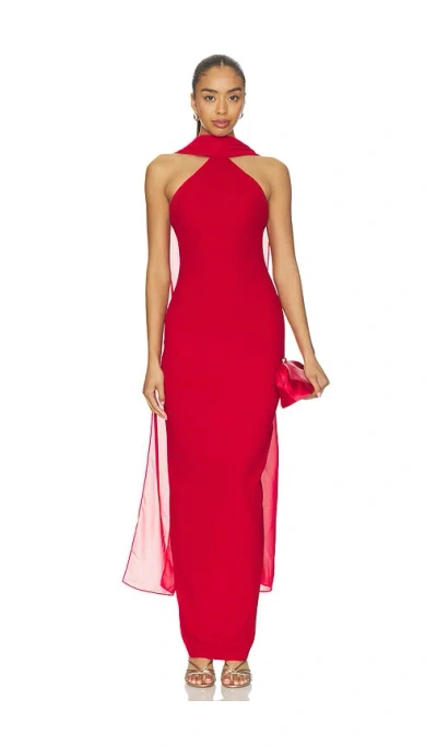 Nookie Martini High Neck Gown In Red