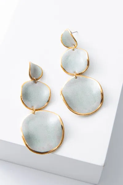 Noonday Stacked Spheres Earrings In White