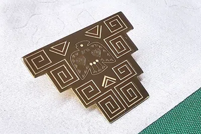 Noonday Stepped Incan Engraved Bandana Slider, Gold In Default Title