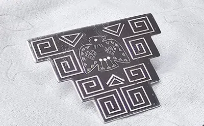 Noonday Stepped Incan Engraved Bandana Slider, Silver In Default Title
