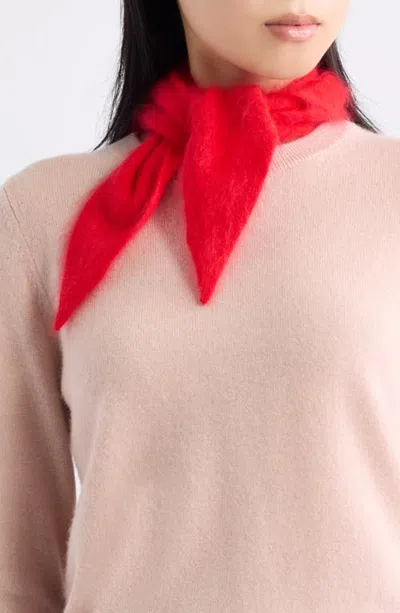 Nordstrom Brushed Wool & Cashmere Scarf In Red