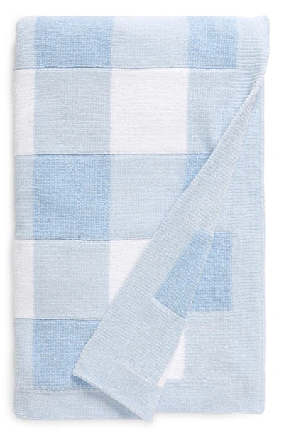 Nordstrom Chenille Baby Blanket In Blue Feather Gingham