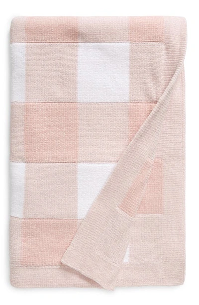 Nordstrom Chenille Baby Blanket In Pink Lotus Gingham
