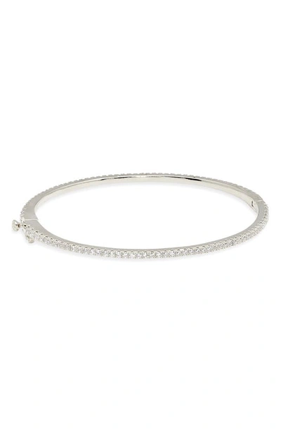 Nordstrom Delicate Cubic Zirconia Eternity Bangle In Clear- Silver