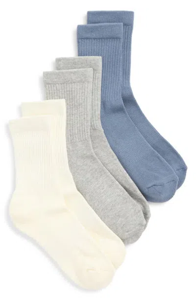 Nordstrom Everyday 3-pack Demi Crew Socks In Multi