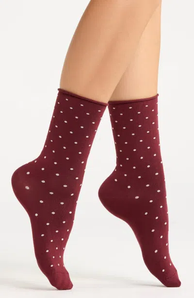 Nordstrom Everyday Rolltop Crew Socks In Brown