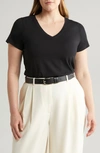 Nordstrom Everyday V-neck T-shirt In Black