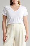Nordstrom Everyday V-neck T-shirt In Ivory Cloud