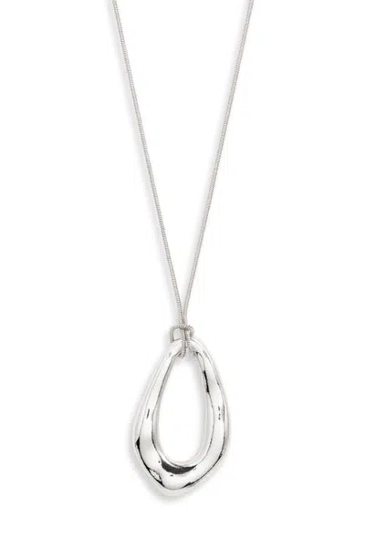 Nordstrom Free Form Pendant Necklace In Silver