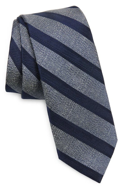 Nordstrom Hale Stripe Silk Tie In Blue